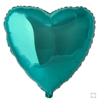 Ф Б/РИС 18" СЕРДЦЕ Металлик Turquoise